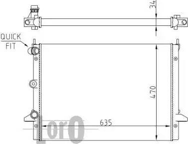 Loro 053-017-0047 - Радиатор, охлаждение двигателя autospares.lv