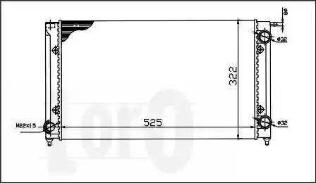 Loro 053-017-0058 - Радиатор, охлаждение двигателя autospares.lv