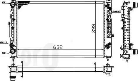 Loro 053-017-0053 - Радиатор, охлаждение двигателя autospares.lv