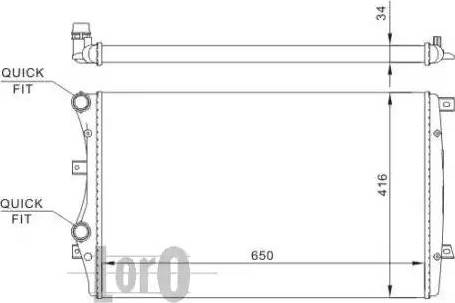 Loro 053-017-0019 - Радиатор, охлаждение двигателя autospares.lv