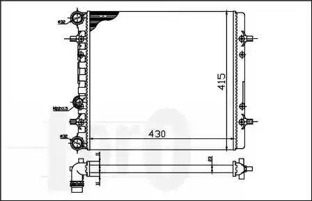 Loro 053-017-0013 - Радиатор, охлаждение двигателя autospares.lv