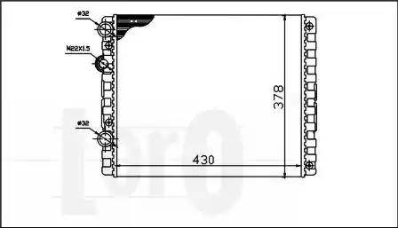 Loro 053-017-0036 - Радиатор, охлаждение двигателя autospares.lv