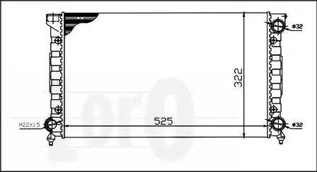 Loro 053-017-0023 - Радиатор, охлаждение двигателя autospares.lv