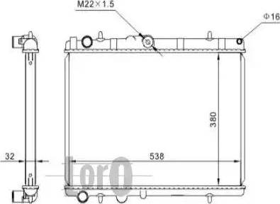 Loro 009-017-0045 - Радиатор, охлаждение двигателя autospares.lv