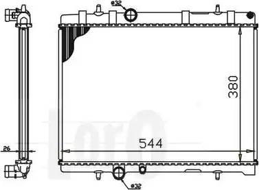 Loro 009-017-0043 - Радиатор, охлаждение двигателя autospares.lv