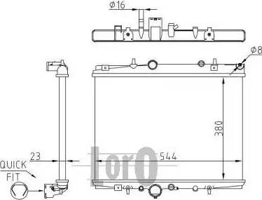 Loro 009-017-0055 - Радиатор, охлаждение двигателя autospares.lv