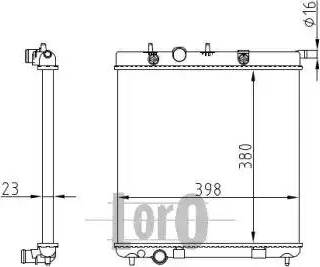 Loro 009-017-0057 - Радиатор, охлаждение двигателя autospares.lv