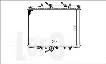 Loro 009-017-0004 - Радиатор, охлаждение двигателя autospares.lv