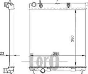 Loro 009-017-0016 - Радиатор, охлаждение двигателя autospares.lv