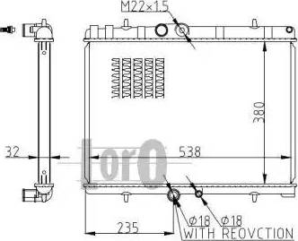 Loro 009-017-0011-B - Радиатор, охлаждение двигателя autospares.lv