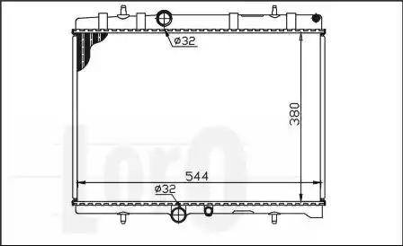 Loro 009-017-0011 - Радиатор, охлаждение двигателя autospares.lv