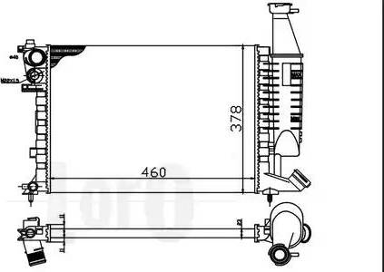 Loro 009-017-0020 - Радиатор, охлаждение двигателя autospares.lv