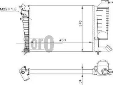 Loro 009-017-0022 - Радиатор, охлаждение двигателя autospares.lv