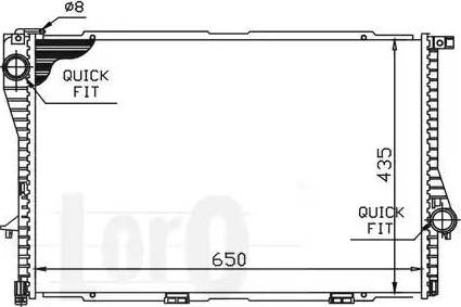 Loro 004-017-0006 - Радиатор, охлаждение двигателя autospares.lv