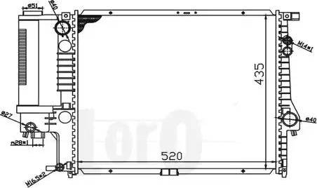 Loro 004-017-0003 - Радиатор, охлаждение двигателя autospares.lv