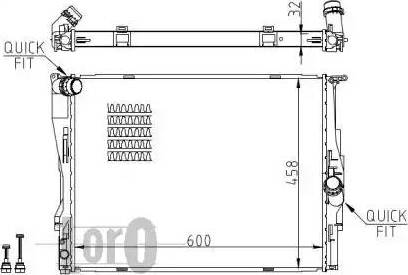 Loro 004-017-0036-B - Радиатор, охлаждение двигателя autospares.lv