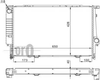 Loro 004-017-0030 - Радиатор, охлаждение двигателя autospares.lv