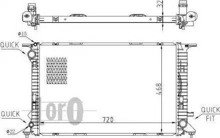 Loro 003-017-0040-B - Радиатор, охлаждение двигателя autospares.lv