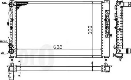 Loro 003-017-0019 - Радиатор, охлаждение двигателя autospares.lv