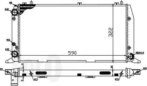 Loro 003-017-0010 - Радиатор, охлаждение двигателя autospares.lv