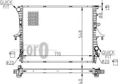 Loro 003-017-0029-B - Радиатор, охлаждение двигателя autospares.lv