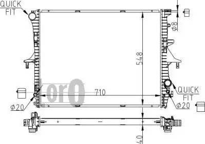 Loro 003-017-0029 - Радиатор, охлаждение двигателя autospares.lv