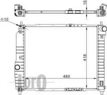 Loro 007-017-0002 - Радиатор, охлаждение двигателя autospares.lv