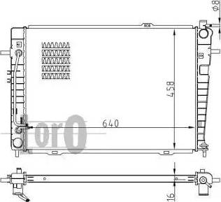 Loro 019-017-0019-B - Радиатор, охлаждение двигателя autospares.lv