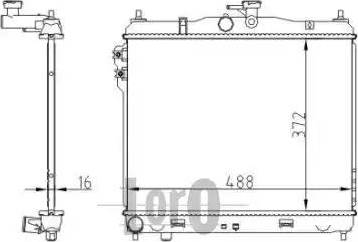 Loro 019-017-0015 - Радиатор, охлаждение двигателя autospares.lv