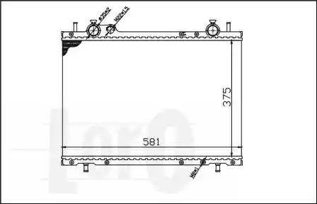 Loro 016-017-0032 - Радиатор, охлаждение двигателя autospares.lv