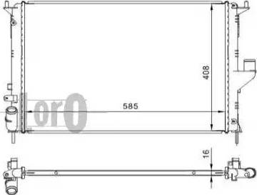 Loro 010-017-0001 - Радиатор, охлаждение двигателя autospares.lv