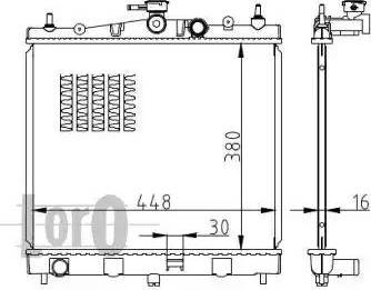 Loro 035-017-0013-B - Радиатор, охлаждение двигателя autospares.lv