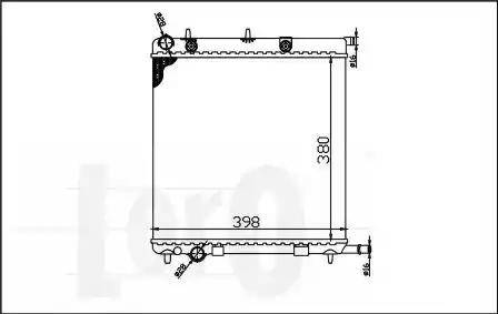 Loro 038-017-0006 - Радиатор, охлаждение двигателя autospares.lv