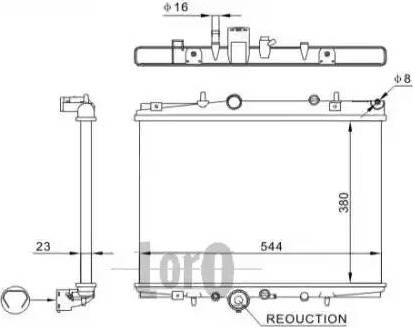 Loro 038-017-0002 - Радиатор, охлаждение двигателя autospares.lv