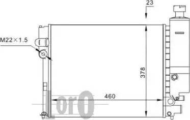 Loro 038-017-0029 - Радиатор, охлаждение двигателя autospares.lv