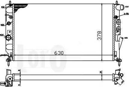 Loro 037-017-0016 - Радиатор, охлаждение двигателя autospares.lv