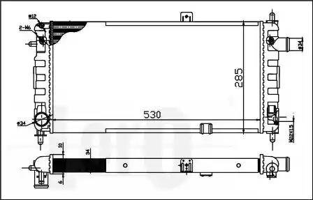 Loro 037-017-0042 - Радиатор, охлаждение двигателя autospares.lv