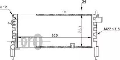 Loro 037-017-0055 - Радиатор, охлаждение двигателя autospares.lv