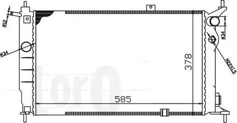 Loro 037-017-0050 - Радиатор, охлаждение двигателя autospares.lv