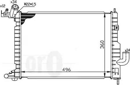 Loro 037-017-0052 - Радиатор, охлаждение двигателя autospares.lv