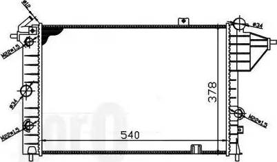 Loro 037-017-0004 - Радиатор, охлаждение двигателя autospares.lv