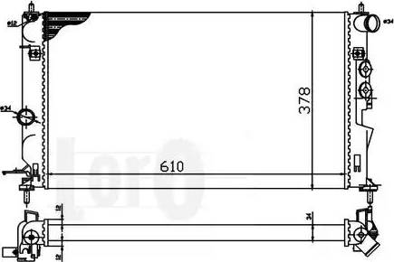 Loro 037-017-0015 - Радиатор, охлаждение двигателя autospares.lv