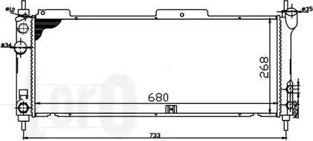 Loro 037-017-0012 - Радиатор, охлаждение двигателя autospares.lv