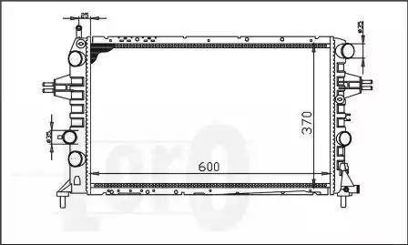 Loro 037-017-0021 - Радиатор, охлаждение двигателя autospares.lv