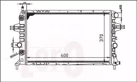 Loro 037-017-0073 - Радиатор, охлаждение двигателя autospares.lv