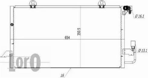 Loro 027-016-0001 - Конденсатор кондиционера autospares.lv