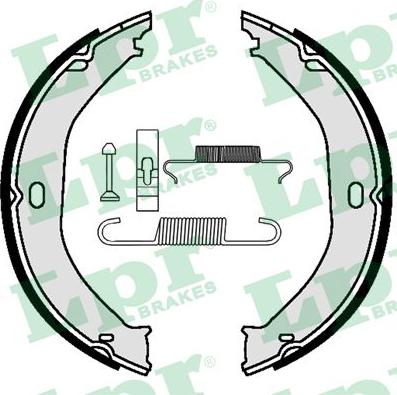 LPR 09520K - Комплект тормозов, ручник, парковка autospares.lv