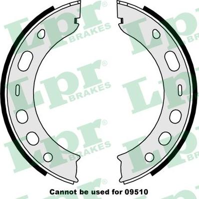 LPR 09000 - Комплект тормозов, ручник, парковка autospares.lv