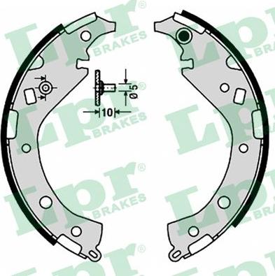 LPR 09170 - Комплект тормозных колодок, барабанные autospares.lv