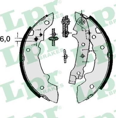 LPR 04320 - Комплект тормозных колодок, барабанные autospares.lv